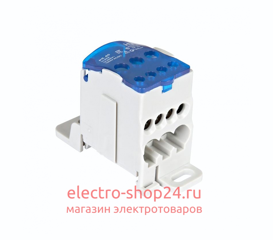 Распределительный блок РБД-80А (7 контактов 80А) РБД-80А - магазин электротехники Electroshop