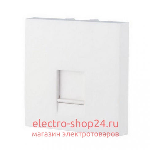 Накладка для розеток RJ-12 и RJ-45 Экопласт LK45, 45х45мм белая 853204 853204 - магазин электротехники Electroshop