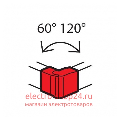 Внешний угол 85x50мм изменяемый 60°-120° 638022 Legrand METRA 638022 - магазин электротехники Electroshop