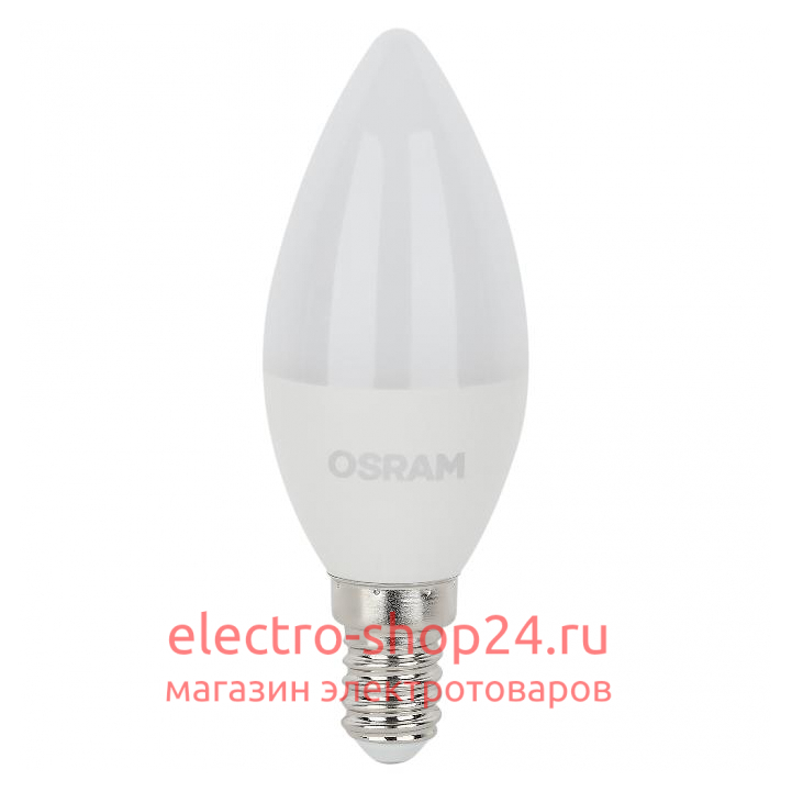 Лампа светодиодная свеча Osram 7W 2700K LED LS B60 7W/827 230V FR E14 600lm 4058075696297 4058075696297 - магазин электротехники Electroshop