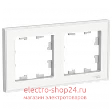 Рамка Schneider Electric AtlasDesign Art 2 поста белый ATN200102 ATN200102 - магазин электротехники Electroshop
