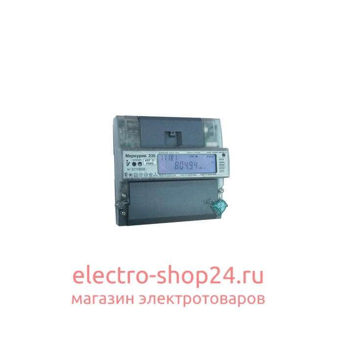 Электросчетчик Меркурий 236 ART-02 PQRS 3*230/400В 10(100)А 1,0/2,0 кл. т. Мн.т. опт. RS-485 ЖКИ 236 ART-02 PQRS  - магазин электротехники Electroshop