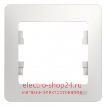 Рамка Schneider Electric Glossa 1-постовая белый GSL000101 GSL000101 - магазин электротехники Electroshop