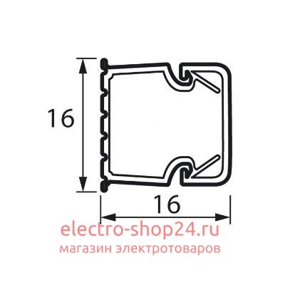 Мини кабель-канал 16x16мм 638191 Legrand METRA (длина 2м) 638191 - магазин электротехники Electroshop