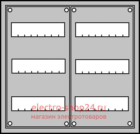 Распределительный щит ABB U32 в нишу 72 модуля 534х560х120 U32 - магазин электротехники Electroshop