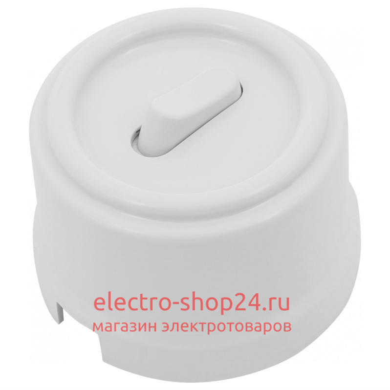 Выключатель перекрестный 1-клавишный ОП Bironi Лизетта пластик цвет белый (клавишный) B1-223-21 B1-223-21 - магазин электротехники Electroshop