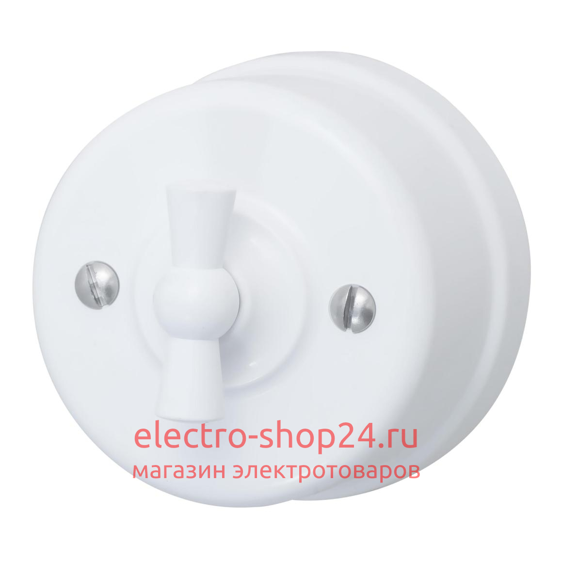 Выключатель 1-клавишный ОП Bironi Лизетта пластик цвет белый B1-200-21 B1-200-21 - магазин электротехники Electroshop