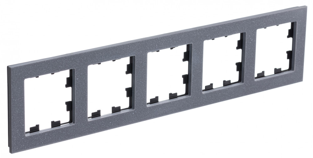 Рамка  AtlasDesign Nature 5 постов мрамор айс грейс Systeme Electric ATN343205 ATN343205 - магазин электротехники Electroshop