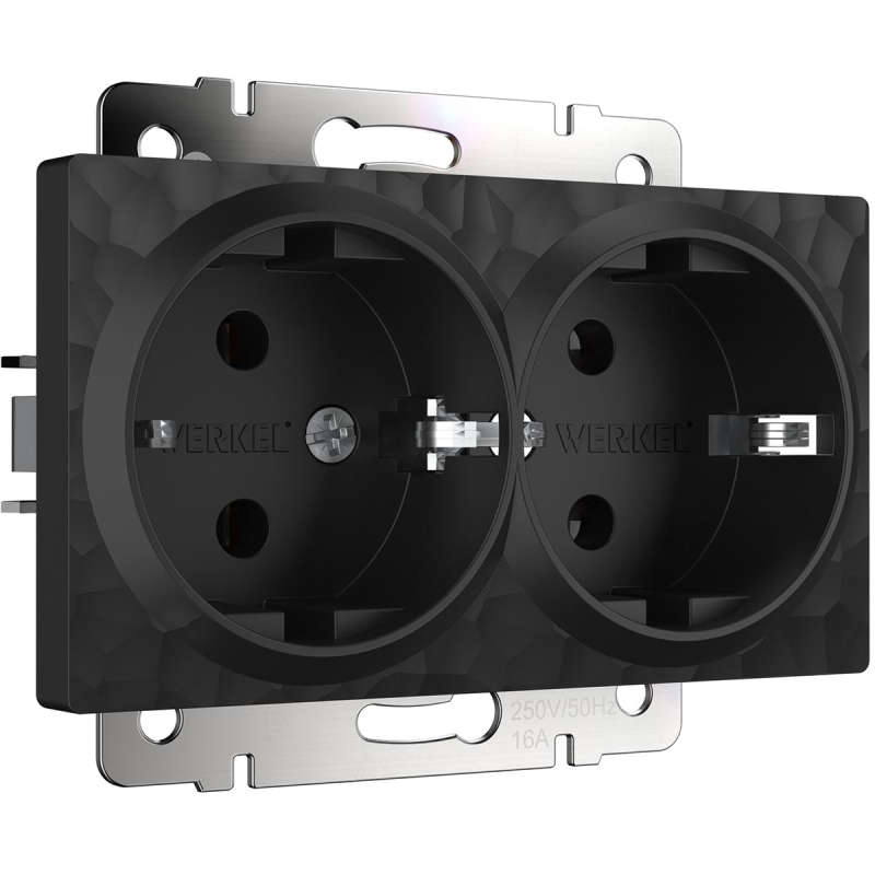 Розетка Werkel Hammer черный 4690389162961 4690389162961 - магазин электротехники Electroshop