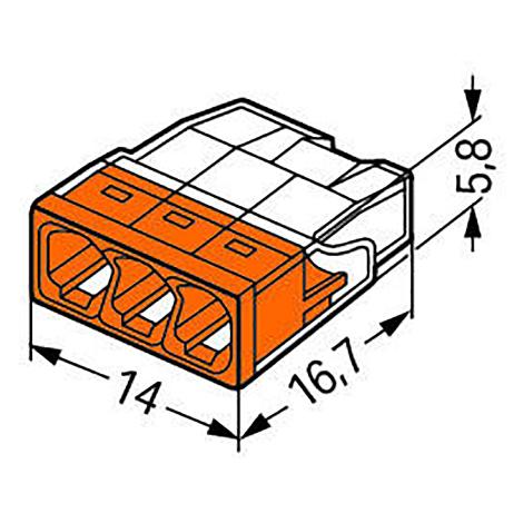 Клеммник WAGO 3 (одножильных) х 0,5-2,5 мм2 24A Cu/Al с пастой "Alu-Plus" 2273-243 2273-243 - магазин электротехники Electroshop