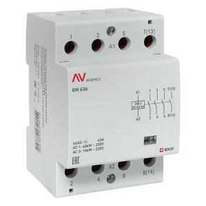 Контактор модульный EKF Averes КМ 63А 4NO 230В AC 3 модуля km-av-3-63-40-230V km-av-3-63-40-230V - магазин электротехники Electroshop