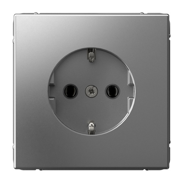 Розетка с заземлением 16А ArtGallery сталь Systeme Electric GAL000943 GAL000943 - магазин электротехники Electroshop