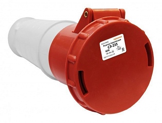 Розетка 235 переносная 3Р+PE+N 63А 380B IP54 Розетка 235 - магазин электротехники Electroshop