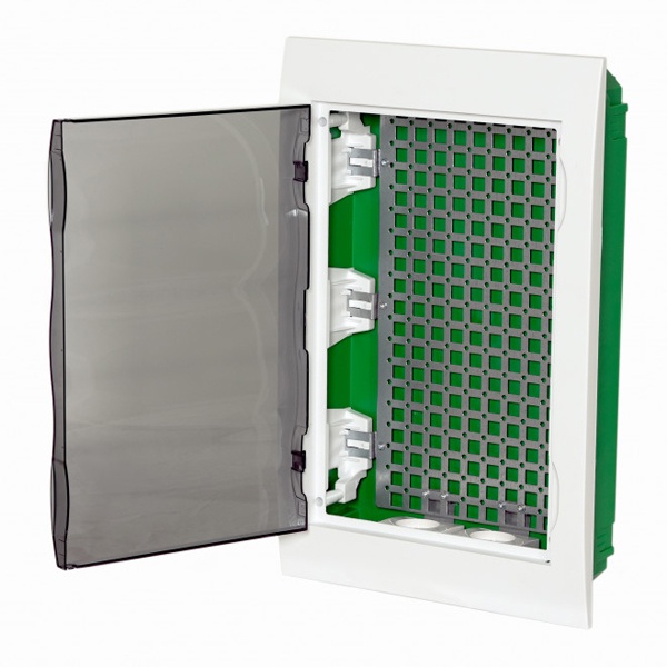 Щит встраиваемый с прозрачной дверью 3ряд/36мод 2 розетки City9 Box IT Systeme Electric EZ9E312S2FIT EZ9E312S2FIT - магазин электротехники Electroshop