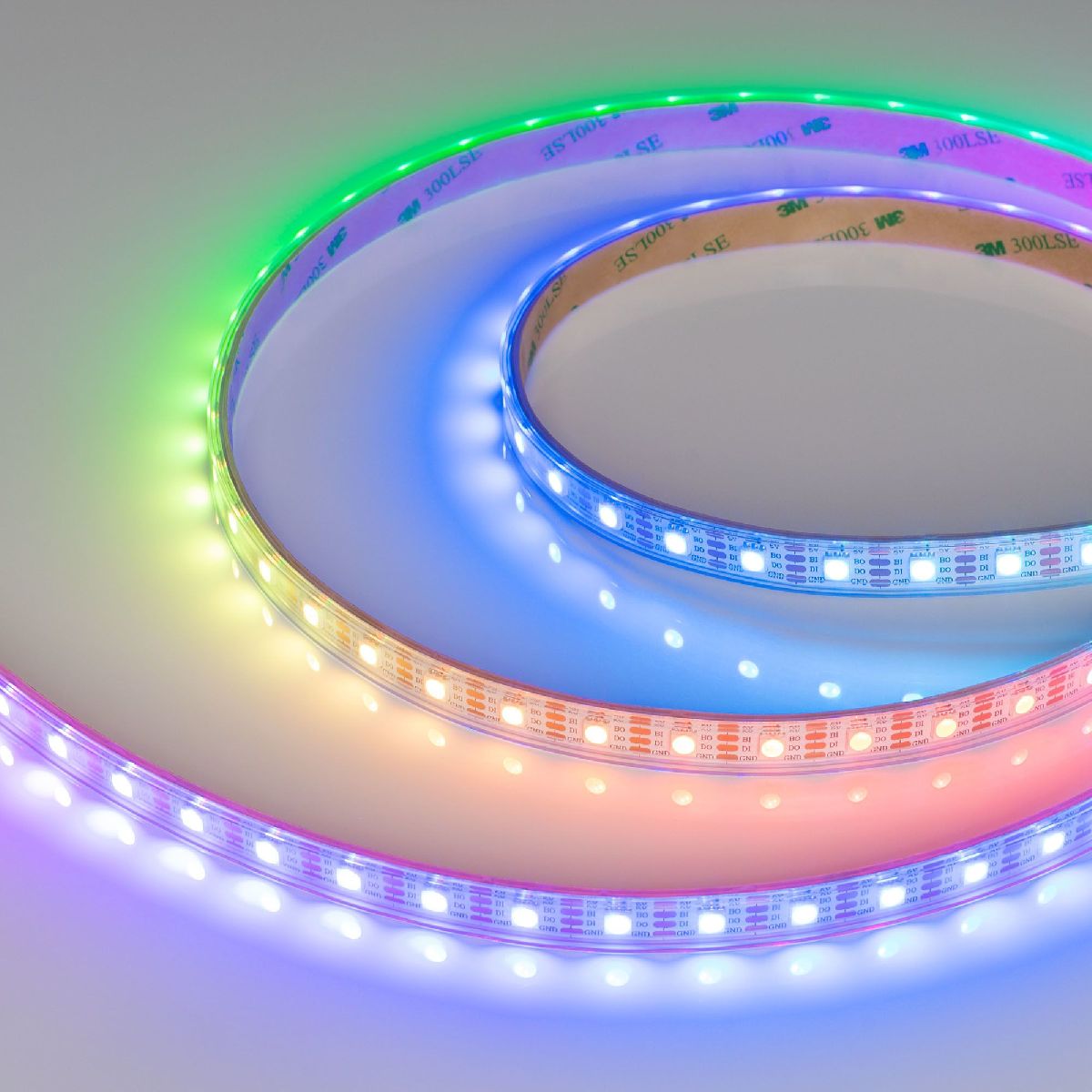 Светодиодная лента герметичная Arlight SPI-P-B60-12mm 5V RGB-PX1-BPT (12 W/m, IP66, 5060, 5m) 041167 041167 - магазин электротехники Electroshop
