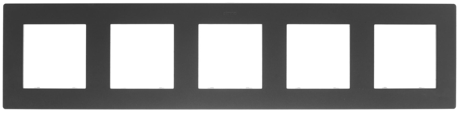 Рамка Simon 24 Harmonie 5 постов графит 2400650-038 2400650-038 - магазин электротехники Electroshop