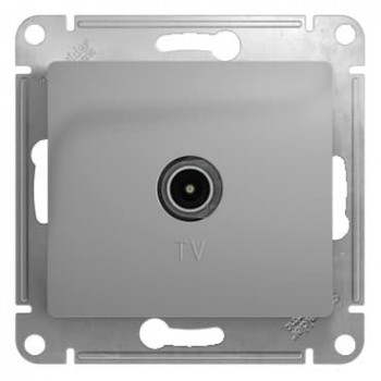 TV розетка проходная 4DB механизм Systeme Electric Glossa алюминий GSL000392 GSL000392 - магазин электротехники Electroshop