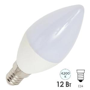 Лампа светодиодная свеча Foton FL-LED C37 12W 4200К 220V E14 1200Lm холодный свет 615657 615657 - магазин электротехники Electroshop
