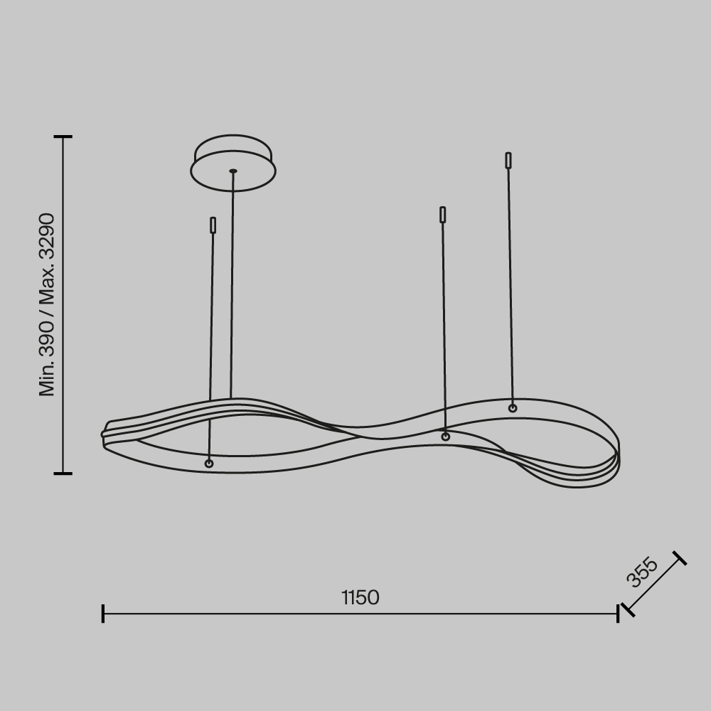 Подвесная люстра Maytoni Plons MOD283PL-L34BS3K MOD283PL-L34BS3K - магазин электротехники Electroshop
