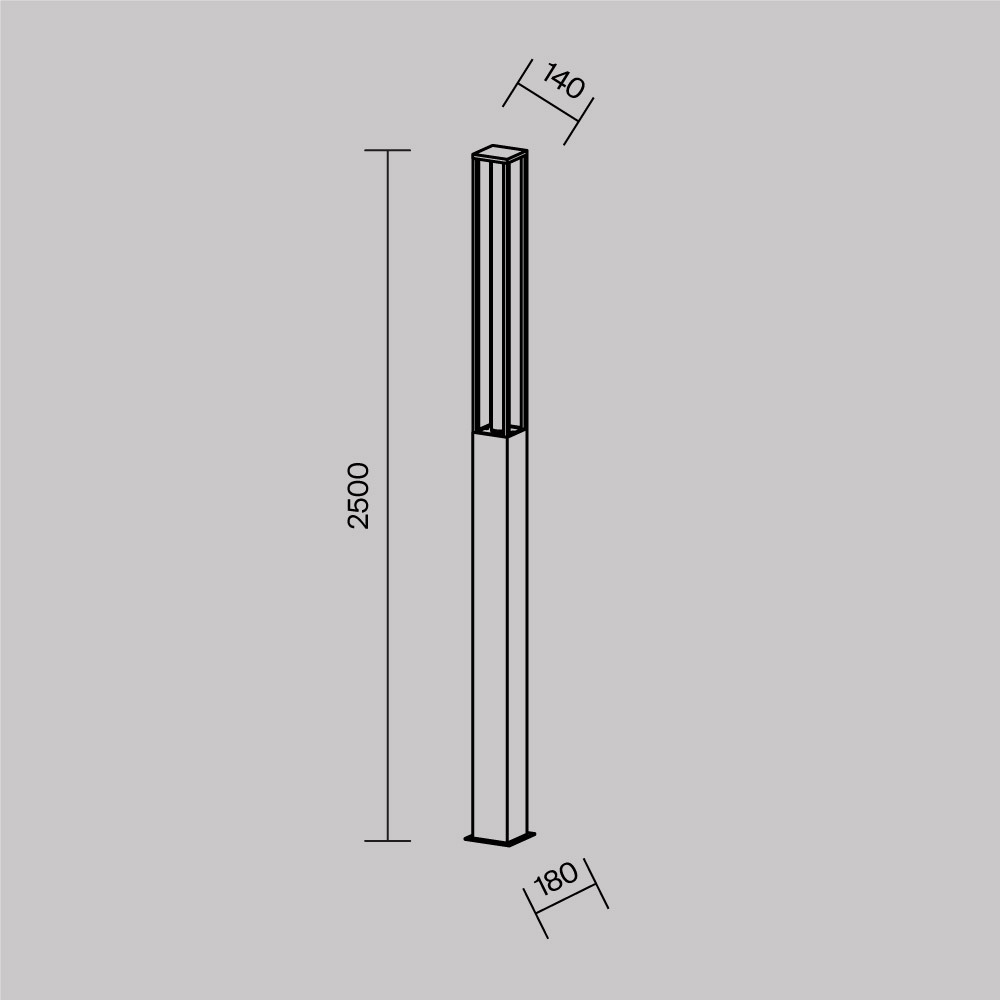 Парковый светильник Maytoni Expo O480FL-L25B3K O480FL-L25B3K - магазин электротехники Electroshop