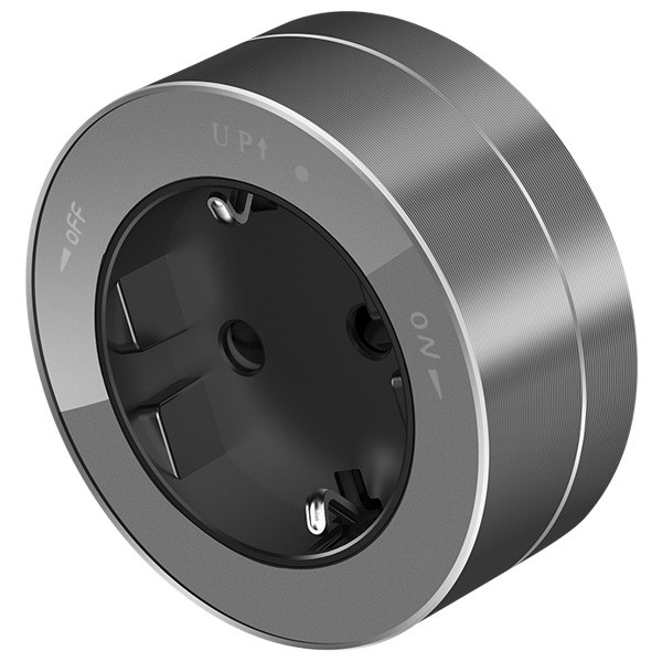 Розетка MuitiTrack 2К+З круглая 16А 250В графит Systeme Electric MTK13001G MTK13001G - магазин электротехники Electroshop