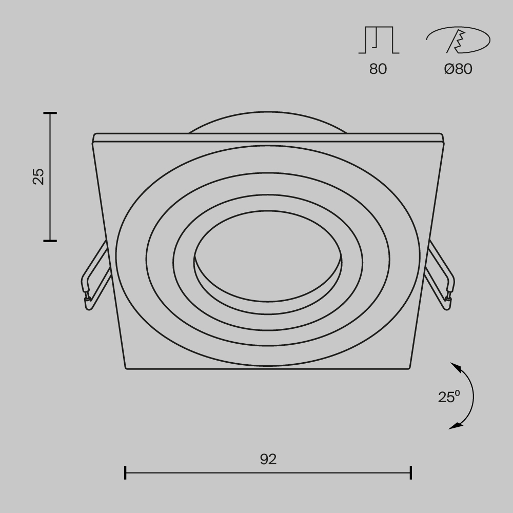 Встраиваемый светильник Maytoni Atom DL024-2-01W DL024-2-01W - магазин электротехники Electroshop