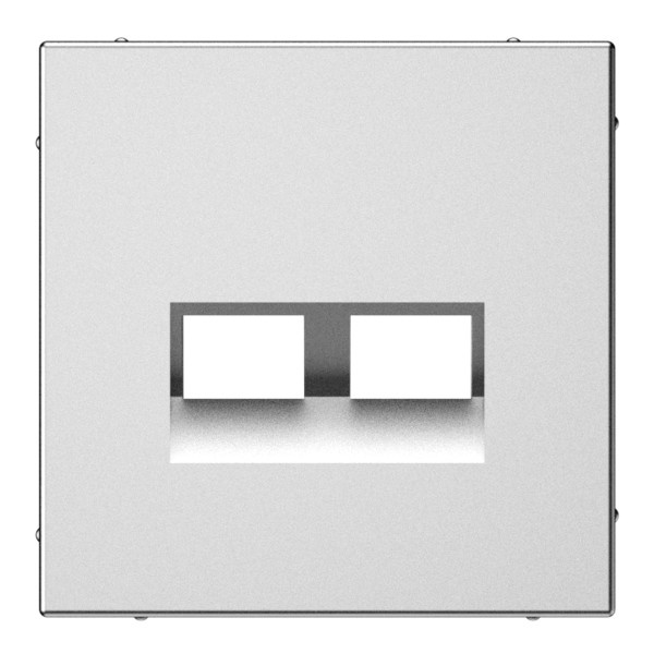 Накладка двойная ArtGallery для информационных разъёмов типа Keystone сталь Systeme Electric GAL000990 GAL000990 - магазин электротехники Electroshop