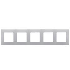 Рамка Legrand Etika 5 постов, алюминий 672555 672555 - магазин электротехники Electroshop