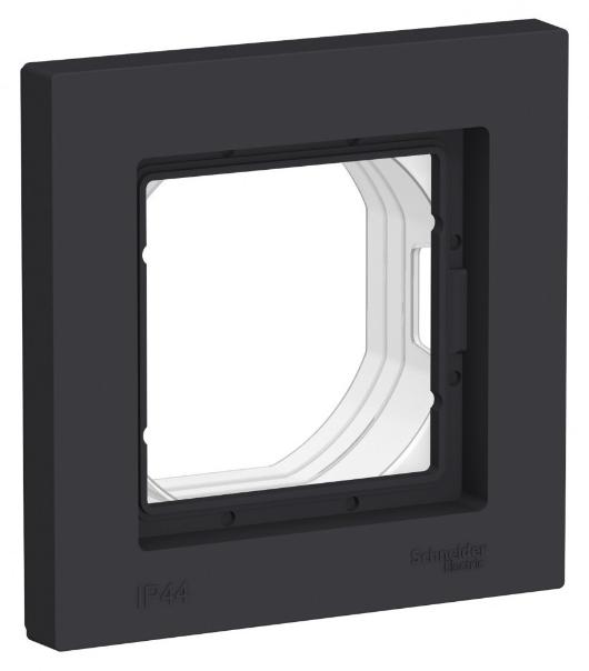 Рамка AtlasDesign Aqua 1 пост IP44 карбон Systeme Electric ATN441001 ATN441001 - магазин электротехники Electroshop
