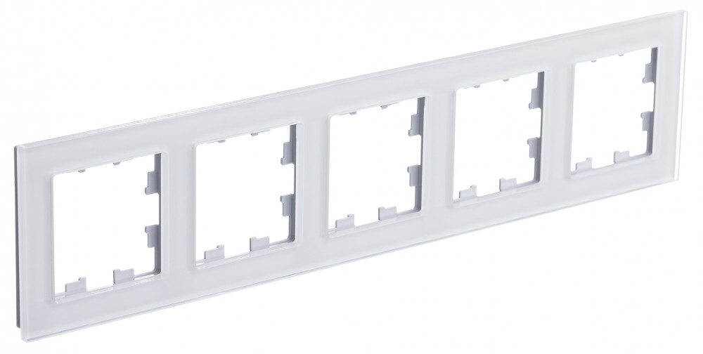 Рамка AtlasDesign Nature 5 постов оргстекло белый Systeme Electric ATN320105 ATN320105 - магазин электротехники Electroshop