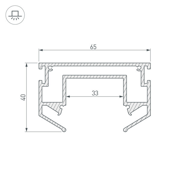Профиль-держатель Arlight LGD-Strech-4TR-2000 033090 033090 - магазин электротехники Electroshop