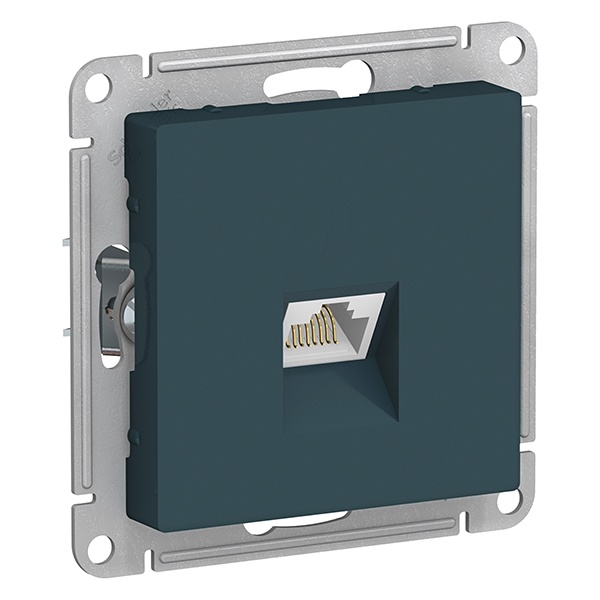 Розетка компьютерная RJ45 кат 6А AtlasDesign изумруд Systeme Electric ATN000886 ATN000886 - магазин электротехники Electroshop