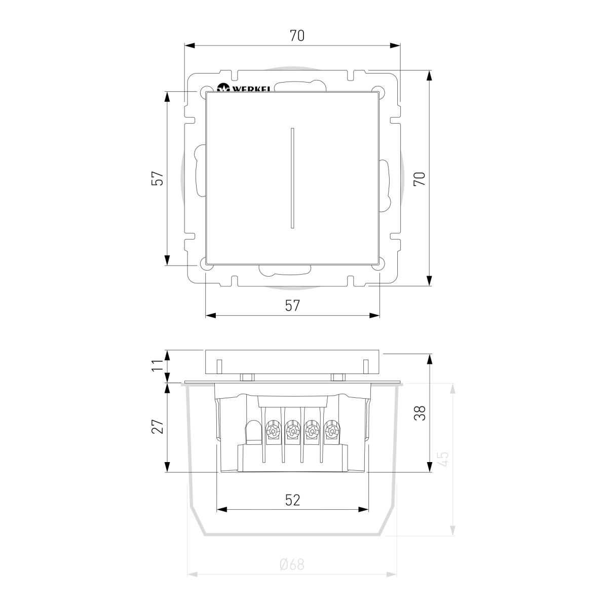 Умный сенсорный диммер Werkel W3443141 4690389213830 a069766 4690389213830 - магазин электротехники Electroshop