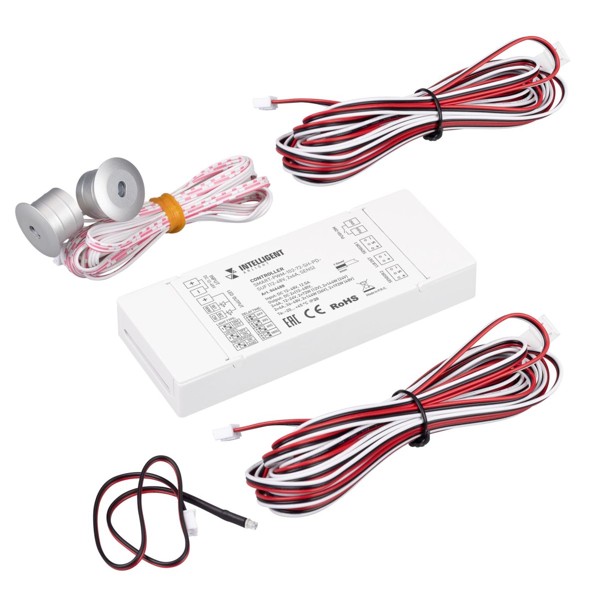 Контроллер лестничный Arlight SMART-PWM-102-72-SH-PD-SUF (12-48V, 2x6A, SENS) 046488 046488 - магазин электротехники Electroshop