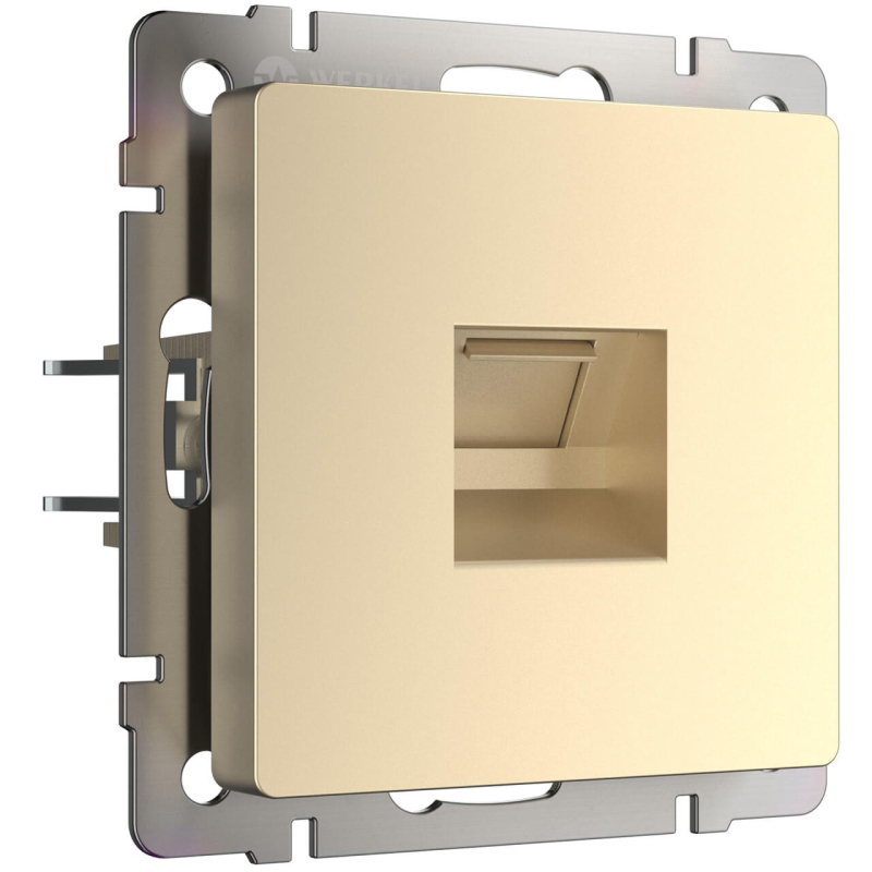 Розетка Werkel Ethernet RJ-45 шампань W1181011 4690389157479 4690389157479 - магазин электротехники Electroshop