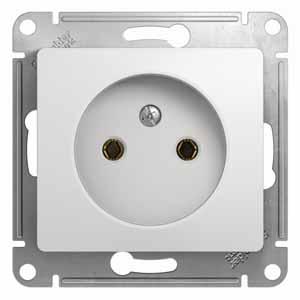 Розетка без заземления 16А механизм Schneider Electric Glossa белый GSL000141 GSL000141 - магазин электротехники Electroshop