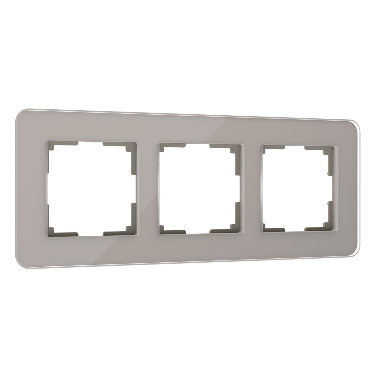 Рамка Werkel Elite на 3 поста дымчатый W0032417 4690389180750 4690389180750 - магазин электротехники Electroshop