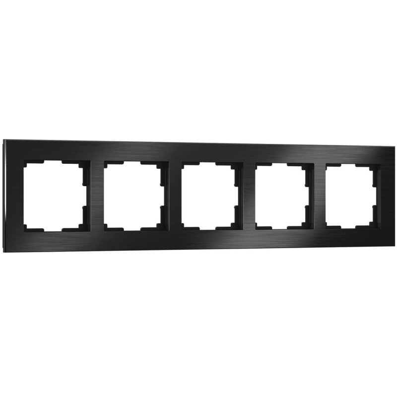 Рамка на 5 постов Werkel Aluminium черный алюминий W0051708 4690389158131 4690389158131 - магазин электротехники Electroshop