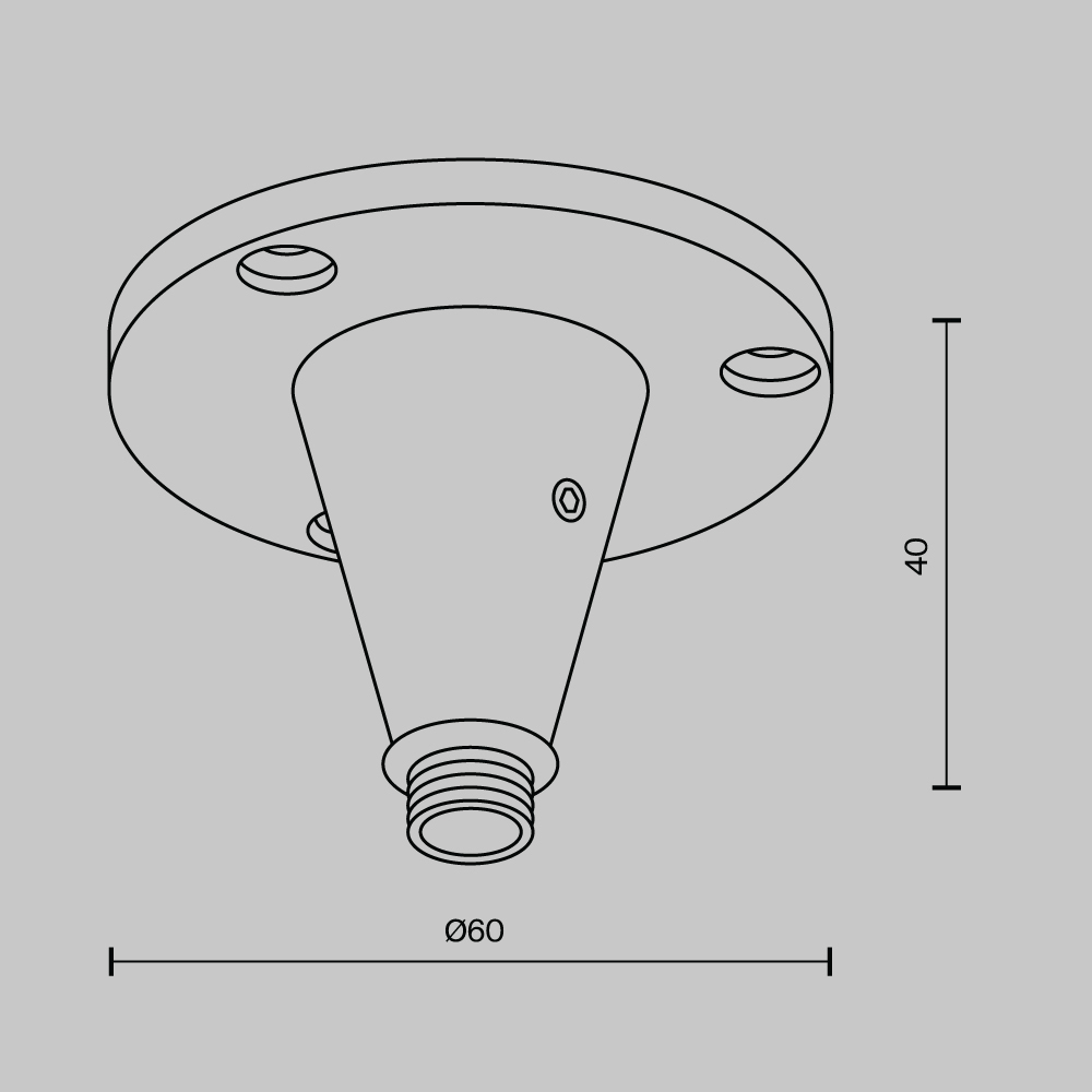 Фиксатор для накладного монтажа Maytoni Shelf CA026BS-B CA026BS-B - магазин электротехники Electroshop