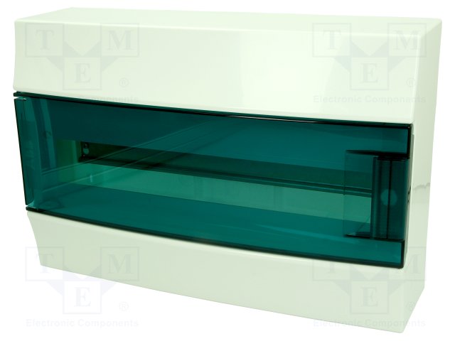 Бокс настенный ABB Mistral41 18М модулей зеленая прозрачная дверь с клеммным блоком 1SPE007717F0821 1SPE007717F0821 - магазин электротехники Electroshop