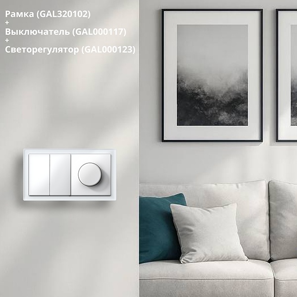 Рамка Systeme Electric ArtGallery Pure 2 поста органическое стекло белый GAL320102 GAL320102 - магазин электротехники Electroshop