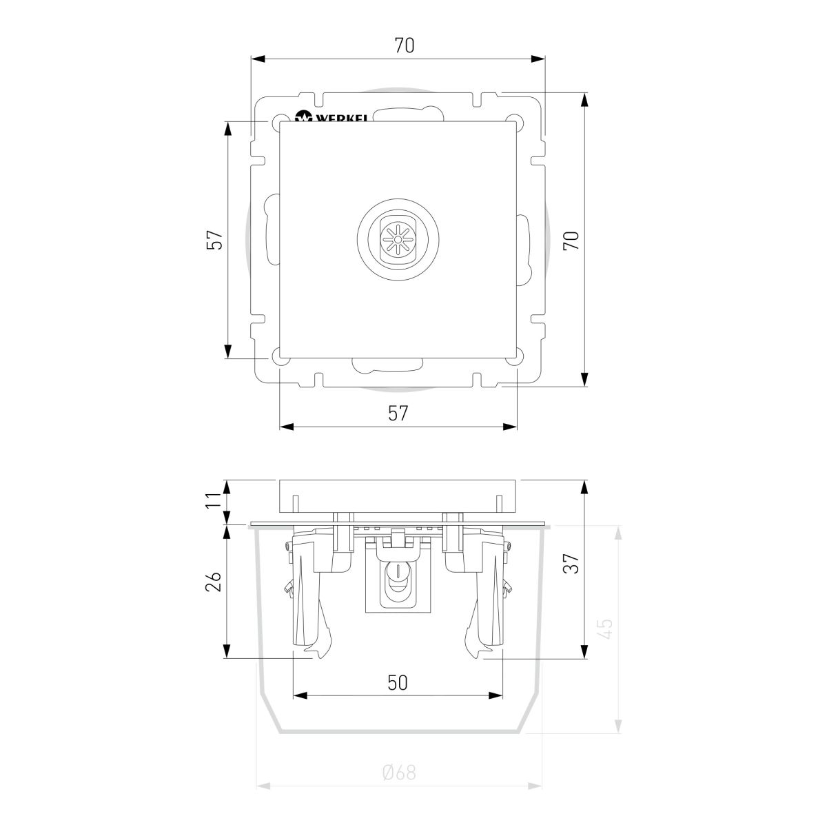 ТВ-розетка оконечная Werkel W1183006 4690389164873 a050888 4690389164873 - магазин электротехники Electroshop