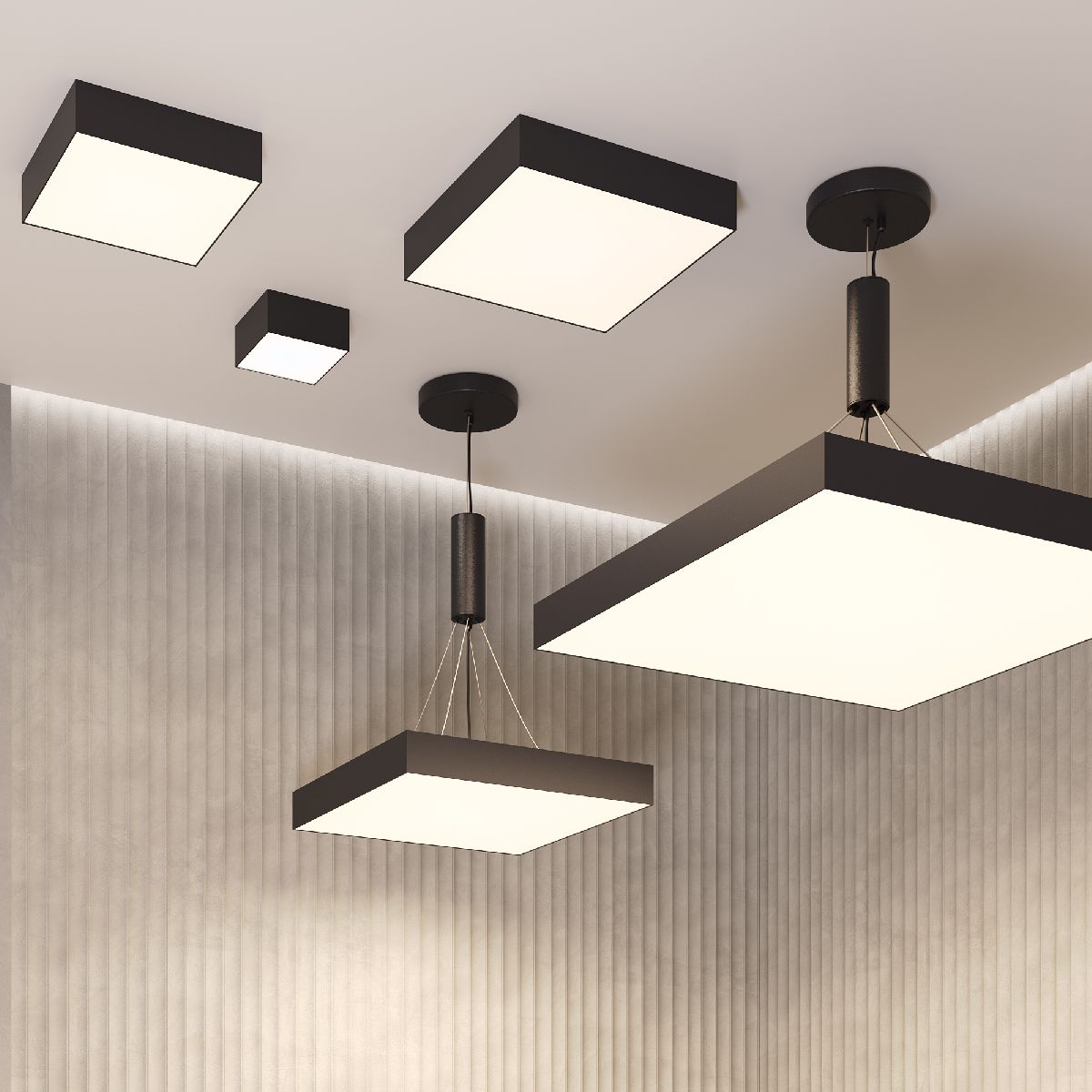 Потолочный светильник Maytoni Zon C032CL-90W4K-SQ-B C032CL-90W4K-SQ-B - магазин электротехники Electroshop