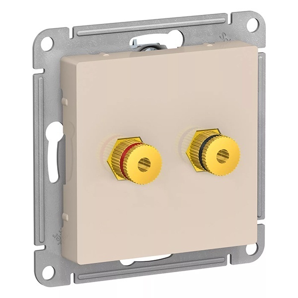 Аудиорозетка двойная AtlasDesign бежевый Systeme Electric ATN000287 ATN000287 - магазин электротехники Electroshop