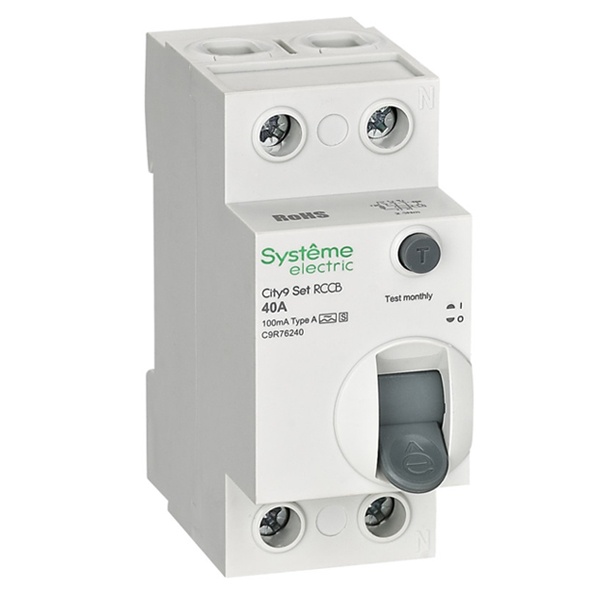 УЗО электромеханическое 40А 100мА тип A-S 230В селективное City9 Set Systeme Electric ВДТ C9R76240 C9R76240 - магазин электротехники Electroshop