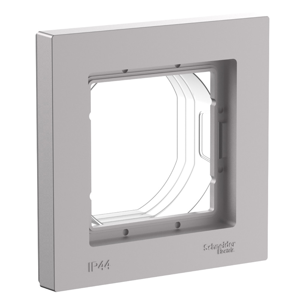 Рамка AtlasDesign Aqua 1 пост IP44 алюминий Systeme Electric ATN440301 ATN440301 - магазин электротехники Electroshop