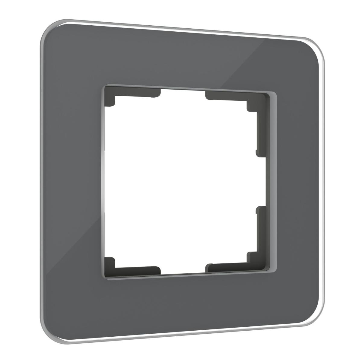 Рамка из стекла на 1 пост Werkel Elite графит 4690389180675 W0012440 4690389180675 - магазин электротехники Electroshop