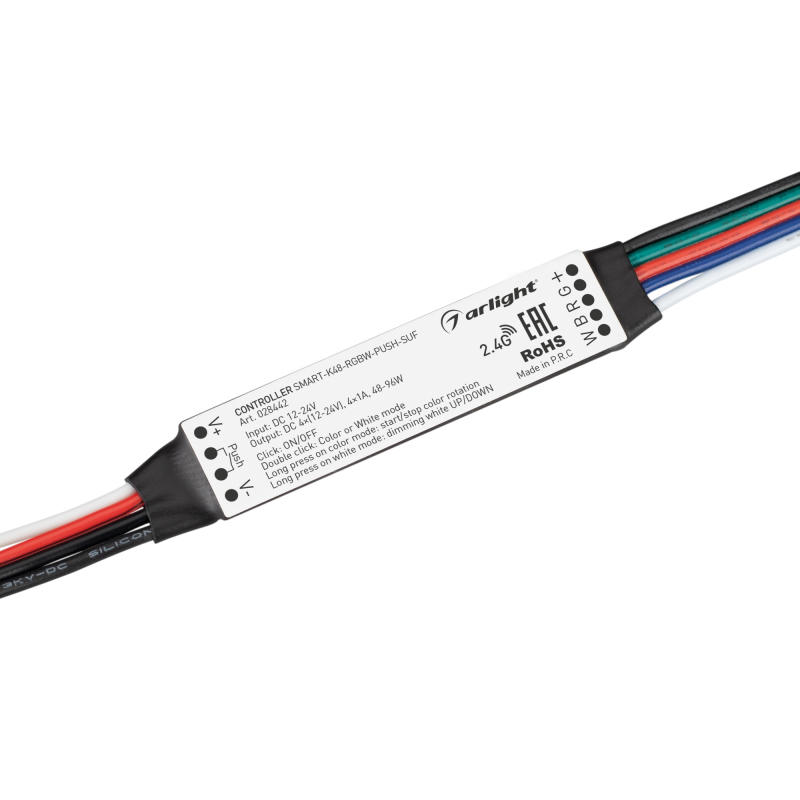 Контроллер Arlight Smart-K48-RGBW-Push-SUF (12-24V, 4x1A, 2.4G) 028442 028442 - магазин электротехники Electroshop