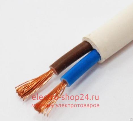 Провод соединительный ПВС 2х1,5 гибкий белый ГОСТ Конкорд (100м) п9687 - магазин электротехники Electroshop