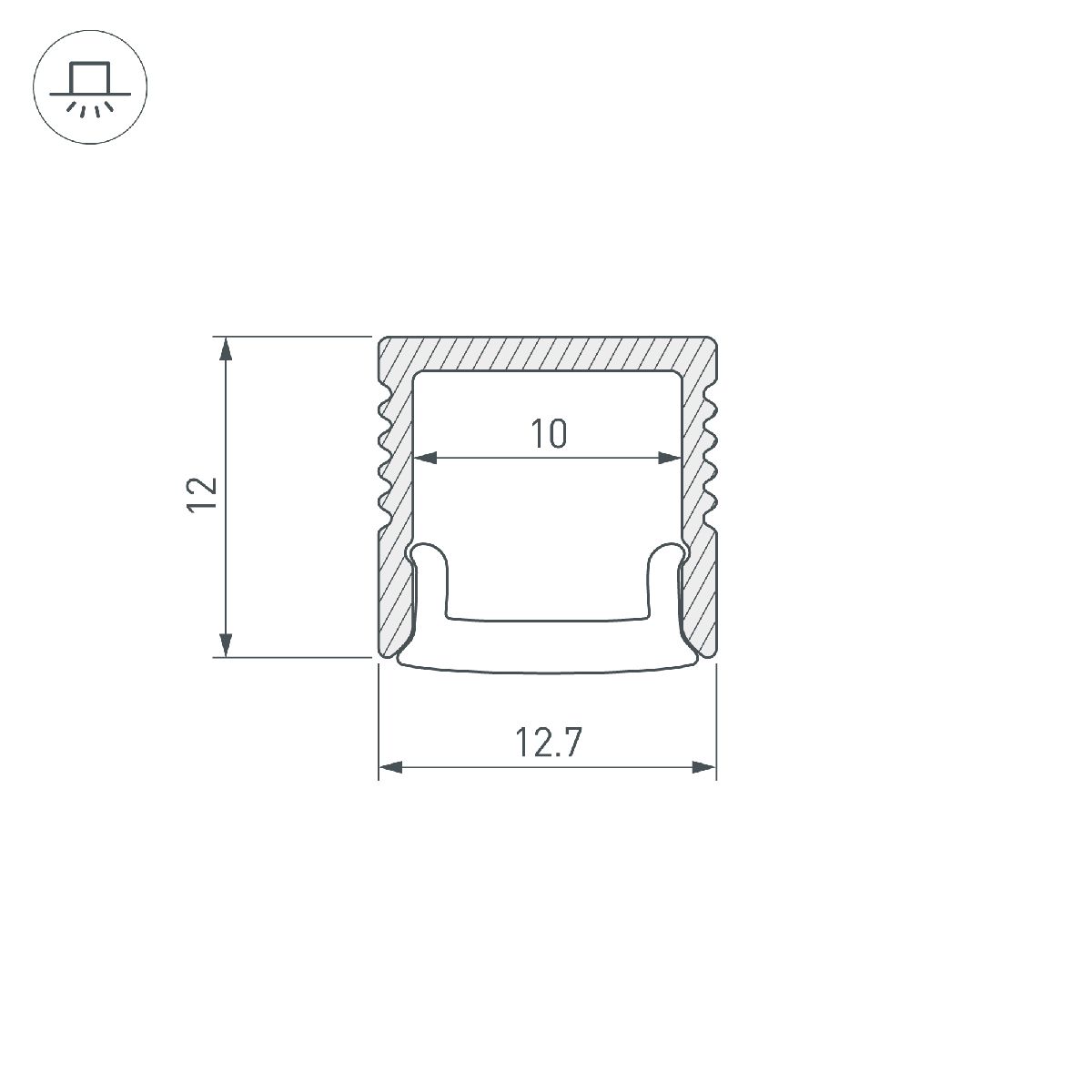 Профиль Arlight FANTOM-BENT-W12-SIDE-2000 ANOD 040326 040326 - магазин электротехники Electroshop
